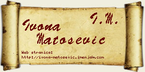 Ivona Matošević vizit kartica